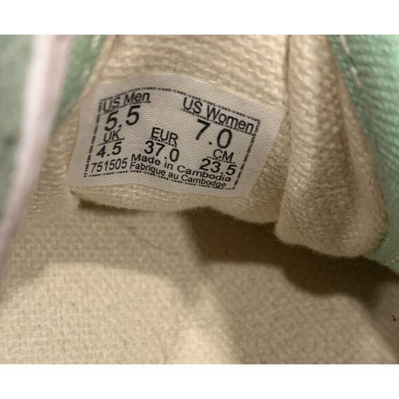 Vans Men’s Size 5.5 Women's size‎ 7 Mint Green 751505 Skateboard Sneakers - Picture 7 of 7